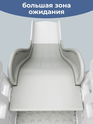 Игровой комплекс LESTI Замок (горка, качели, баскетбольное кольцо), белый - вид 11 миниатюра