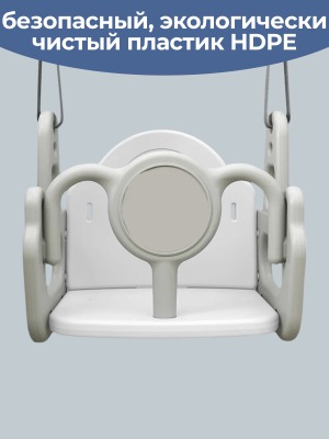 Игровой комплекс LESTI Замок (горка, качели, баскетбольное кольцо), белый - вид 8 миниатюра